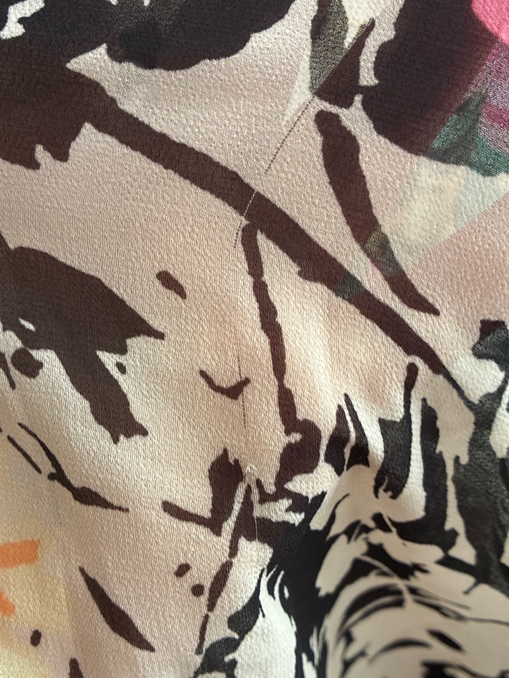 Ralph Lauren Floral Chiffon Gown Maxi Dress Cream with Pink Floral Print 10 - Picture 15 of 16